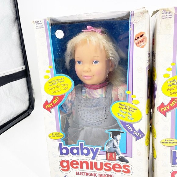 Baby Geniuses Wise-Cracking Sly Sweet Talking Carrie Doll Lot 2 1997 FLAWS READ - Picture 6 of 16
